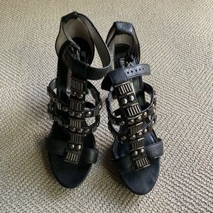 BCBG leather black heels